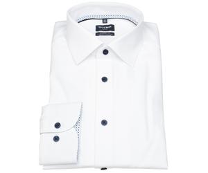 Hemd - Modern Fit - 24/7 Climate Control - Kontrastknöpfe - weiß OLYMP