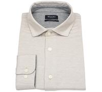 Hemd - Modern Fit - Haifischkragen - Jersey - hellbraun MAERZ Muenchen