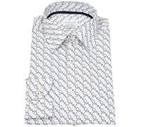 Hemd - Modern Fit - Kentkragen - Kreise - blau / beige Eterna