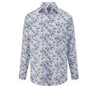 OLYMP Hemd Luxor Modern Fit, blau, bedruckt, Größe 42
