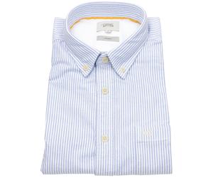 Hemd - Regular Fit - Button Down - Oxford - Streifen - hellblau / weiß Camel Active