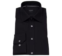 Hemd - Regular Fit - Chambray - schwarz Hatico