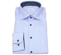Hemd - Regular Fit - Kentkragen - Feintwill - Kontrastknöpfe - hellblau Seidensticker
