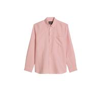 Langarmhemd MARC O'POLO "aus Leinen und Bio-Baumwolle", Herren, Gr. XXL, Normalgrößen, rose mauve, Obermaterial: 50% Leinen, 50% Baumwolle, unifarben, regular fit normal, Doppelmanschette, Hemden (993