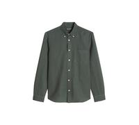Langarmhemd MARC O'POLO "aus Leinen und Bio-Baumwolle", Herren, Gr. XXL, Normalgrößen, grün (mangrove), Obermaterial: 50% Leinen, 50% Baumwolle, unifarben, regular fit normal, Doppelmanschette, Hemden
