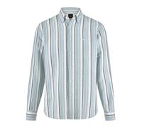 BOSS Regular-Fit Hemd aus gestreiftem Leinen und Baumwolle - Style Ricoplus_M, 50559324 Hellblau gestreift M