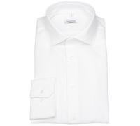 Hemd - Shaped Fit - Haifischkragen - Struktur - weiß Seidensticker
