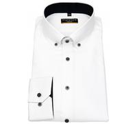 Hemd - Slim Fit - Button Down Kragen - Struktur - weiß Redmond