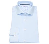 Hemd - Slim Fit - Functional Shirt - Haikragen - Streifen - hellblau / weiß Pure