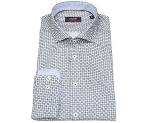 Hemd - Slim Fit - Haifischkragen - blau / weiß Pure