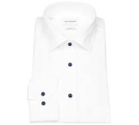 Hemd - Slim Fit - Kentkragen - Kontrastknöpfe - weiß Roy Robson