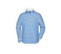 Hemd Trachtenlook "JN638" - James & Nicholson Royal/White XL