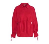 Hemdbluse ALBA MODA "Bluse Bluse", Damen, Gr. 42, rot, Obermaterial: 73% Baumwolle CO. 23% Polyamid PA. 4% Elasthan EL., Blusen Hemdbluse (74988556-42) rot