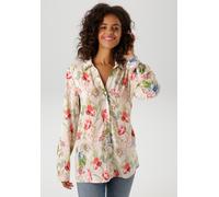 Hemdbluse ANISTON CASUAL, Damen, Gr. 42, bunt (vanille, grün, jade, hellgrün, dunkelrot, rot, rosa, weiß, blau, hellblau, graugrün, hellbraun, beere, bordeaux), Web, Obermaterial: 100% Viskose, bedruc