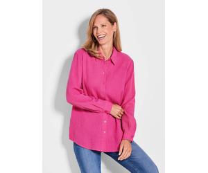 Hemdbluse aus Baumwoll-Musselin pink 38