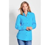 Hemdbluse aus Baumwoll-Musselin türkis 54