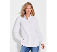 Hemdbluse aus Baumwoll-Musselin weiß 44