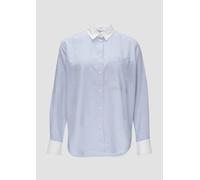 Langarmbluse S.OLIVER Gr. 46, blau (sky blue) Damen Blusen (72582431-46) sky blue