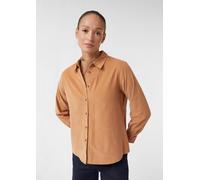 Hemdbluse aus Feincord orange 46