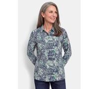Hemdbluse aus reiner Baumwolle blau 42
