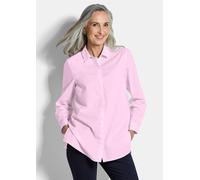 Hemdbluse GOLDNER "Baumwollbluse mit Hemdkragen", Damen, Gr. 42, rosa (rosé), Obermaterial: 100% Baumwolle CO., Blusen Hemdbluse, Mit Seitenschlitzen (47399230-42) rosé