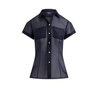 Hemdbluse aus Seidenorganza 44 Blue