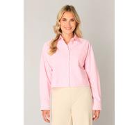 Hemdbluse BASE LEVEL "Bea", Damen, Gr. 48, soft pink, Web, Obermaterial: 100% Baumwolle, unifarben, bequem taillenlang, Rundhals, 1-Knopf-Manschette, Blusen Hemdbluse, kurz, mit Brusttasche (99536601-