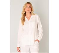 Hemdbluse BASE LEVEL "Yael", Damen, Gr. 36, weiß (natural weiß), Single Jersey, Obermaterial: 55% Leinen, 45% Viskose, regular fit normal, Blusen Hemdbluse (44757134-36)
