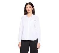 Hemdbluse BETTY BARCLAY "Damen mit Kragen", Damen, Gr. 38, weiß, Obermaterial: 70% Baumwolle, 27% Polyester, 3% Elasthan, lässig geschnitten normal, Blusen Hemdbluse (18583952-38) weiß