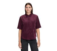 Hemdbluse BETTY & CO "Damen mit aufgesetzten Taschen", Damen, Gr. 36, lila (schwarz aubergine), Cord, Obermaterial: 89% Polyester, 10% Polyamid, 1% Elasthan, gerade normal, Blusen Hemdbluse (43614354-