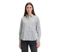 Hemdbluse BETTY & CO "Damen mit Streifen", Damen, Gr. 40, schwarz-weiß (weiß, schwarz), Obermaterial: 70% Baumwolle, 24% Polyamid, 4% Elasthan, 2% Polyester, figurumspielend normal, Blusen Hemdbluse (