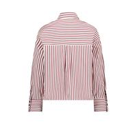 Hemdbluse BETTY & CO "Damen mit überschnittenen Ärmeln", Damen, Gr. 36, rot (weiß, dunkelrot), Obermaterial: 74% Baumwolle, 22% Polyamid, 4% Elasthan, figurumspielend normal, Blusen Hemdbluse (5962606