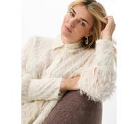 Hemdbluse BRAX "Style VICA", Damen, Gr. 40, beige (hellbeige), Web, 100% Polyester, Blusen Hemdbluse, Fancy: Bluse mit Statement-Charakter (41236402-40) hellbeige
