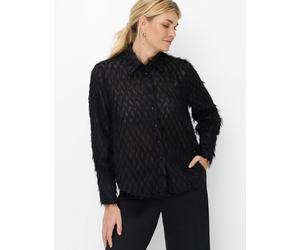 Hemdbluse BRAX "Style VICA", Damen, Gr. 46, schwarz, Web, 100% Polyester, Blusen Hemdbluse, Fancy: Bluse mit Statement-Charakter (91356903-46) schwarz