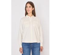 Hemdbluse CECIL, Damen, Gr. L (42), beige (light greige), Web, 100% Baumwolle, unifarben, normal normal, V-Ausschnitt, Bündchen, Blusen Hemdbluse, aus reiner Baumwolle (11645325-L) light greige