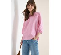 Cecil Gestreifte Seersucker Bluse Beetroot pink M