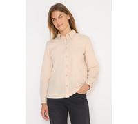 Langarmbluse CECIL, Damen, Gr. XL (44), oat milk beige, Cord, Obermaterial: 100% Baumwolle, unifarben, regular fit hüftbedeckend, Rundhals, Manschette, Blusen, mit Hemdkragen (28759336-XL) oat milk be