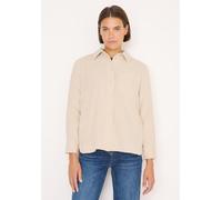 Hemdbluse CECIL, Damen, Gr. XL (44), oat milk beige, Cord, 90% Polyester, 10% Nylon, unifarben, klassisch normal, V-Ausschnitt, Manschette, Blusen Hemdbluse, mit Brusttasche (27250355-XL) oat milk bei