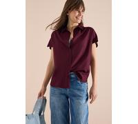 Hemdbluse CECIL, Damen, Gr. XL (44), sweet grape rot, Stoff, 100% Viskose, unifarben, klassisch normal, V-Ausschnitt, Bündchen, Blusen Hemdbluse, im Basic-Style (67097550-XL) sweet grape rot