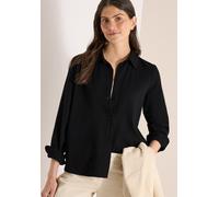 Hemdbluse CECIL, Damen, Gr. XXL (46), schwarz, Web, 75% Baumwolle, 25% Modal, unifarben, klassisch normal, Bündchen, Blusen Hemdbluse, in Blusen-Optik (85876003-XXL) schwarz