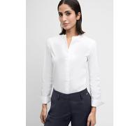 Hemdbluse CINQUE "CIPAPER", Damen, Gr. 40, weiß, Web, Obermaterial: 73% Baumwolle, 24% Polyamid, 3% Elasthan, unifarben, klassisch normal, Rundhals, eingesetzt gerader Abschluss, Blusen Hemdbluse, Mit