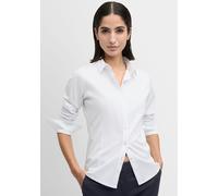 Hemdbluse CINQUE "CISARY", Damen, Gr. S (36), weiß, Web, Obermaterial: 100% Baumwolle, unifarben, gerade hüftbedeckend, 1-Knopf-Manschette, Blusen Hemdbluse, mit Reverskragen (85110250-S) weiß