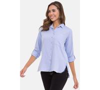 Hemdbluse CIPO & BAXX "WH124", Damen, Gr. M, blau, 100% Baumwolle, unifarben, regular fit normal, Manschette, Blusen Hemdbluse (97017507-M) blau