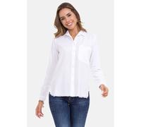 Hemdbluse CIPO & BAXX "WH124", Damen, Gr. M, weiß, 100% Baumwolle, unifarben, regular fit normal, Manschette, Blusen Hemdbluse (23579332-M) weiß
