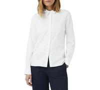 Hemdbluse COMMA, Damen, Gr. 38, weiß, Web, Obermaterial: 71% Baumwolle, 25% Polyamid, 4% Elasthan, unifarben, regular fit taillenbedeckt, Manschette, Blusen Hemdbluse, mit Hemdkragen (66314723-38)