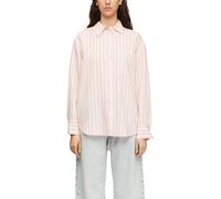 Hemdbluse COMMA, Damen, Gr. 44, light pink, Web, Obermaterial: 87% Viskose, 13% Polyamid, gestreift, regular fit normal, ohne Ausschnitt, Manschette, Blusen Hemdbluse, mit Streifen Muster (63525108-44