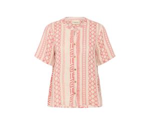 Hemdbluse CREAM "Langarm-Hemd CRBellis", Damen, Gr. L-XL, bunt (ethnic geo porcelain rose), Obermaterial: 100% Leinen LI., Blusen Hemdbluse (77197727-LXL) ethnic geo porcelain rose