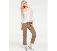 Hemdbluse, Damen, Gr. 44, braun (walnuss, ecru), 100% Viskose, RICK CARDONA BY HEINE, gemustert, gestreift, Blusen Hemdbluse (91159525-44) walnuss, ecru