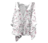 Hemdbluse Damen Kurzarm, Urlaub Must Haves, Leinenbluse Leinen Shirt Leinenhemd Langarm Tshirt V Ausschnitt Bluse Tunika Große Größen Oberteile Sommeroberteile Sommerblusen Leicht