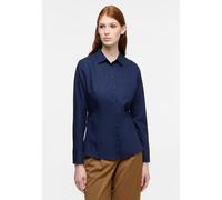 Hemdbluse ETERNA "FITTED", Damen, Gr. 38, blau (navy), 100% Baumwolle, schmal, Blusen Hemdbluse, NON IRON (bügelfrei) (13549012-38) navy